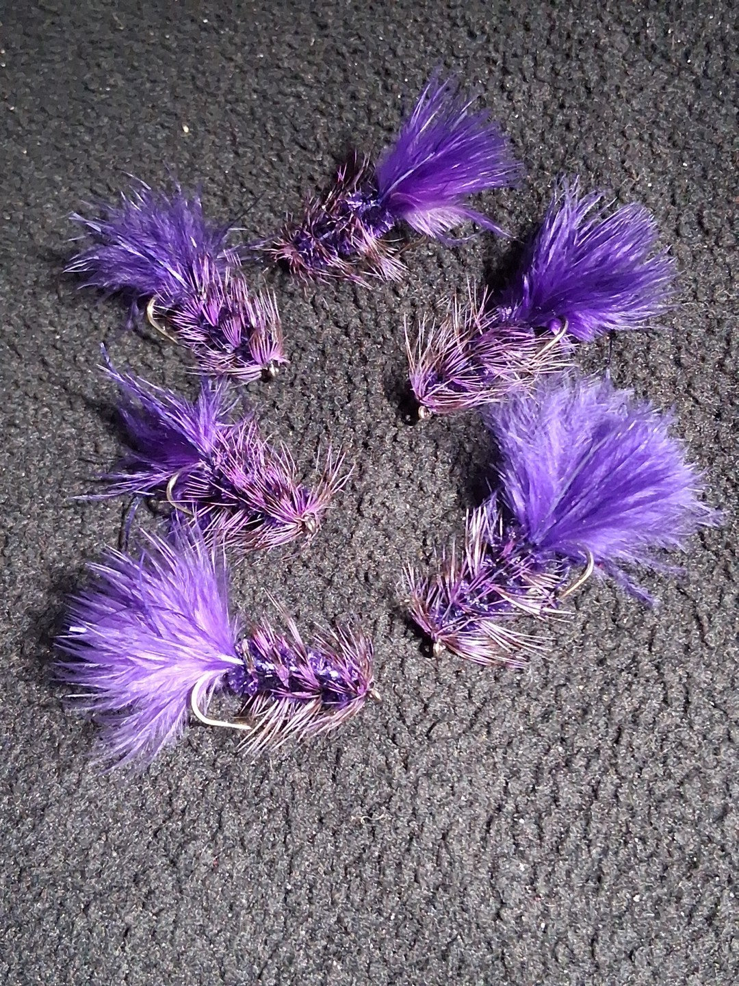 Purple Woolly Bugger Fly Fishing Streamers Size 10 - Custom Tied Frontier
