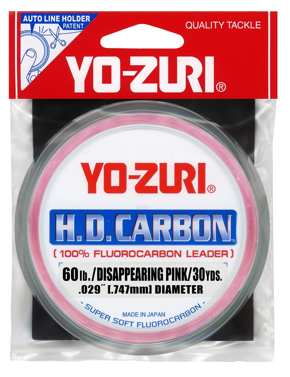 Yo-Zuri HD Fluorocarbon Leader Line Disappearing Pink Multiple Strengths