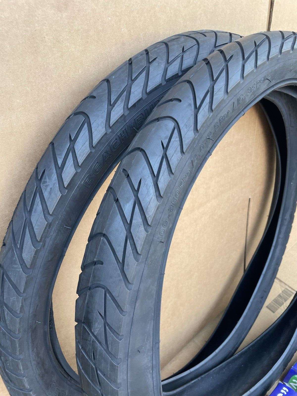 26 Inch Fat Bike Tires and Inner Tubes - Black Cruiser/Ebike 3.0"