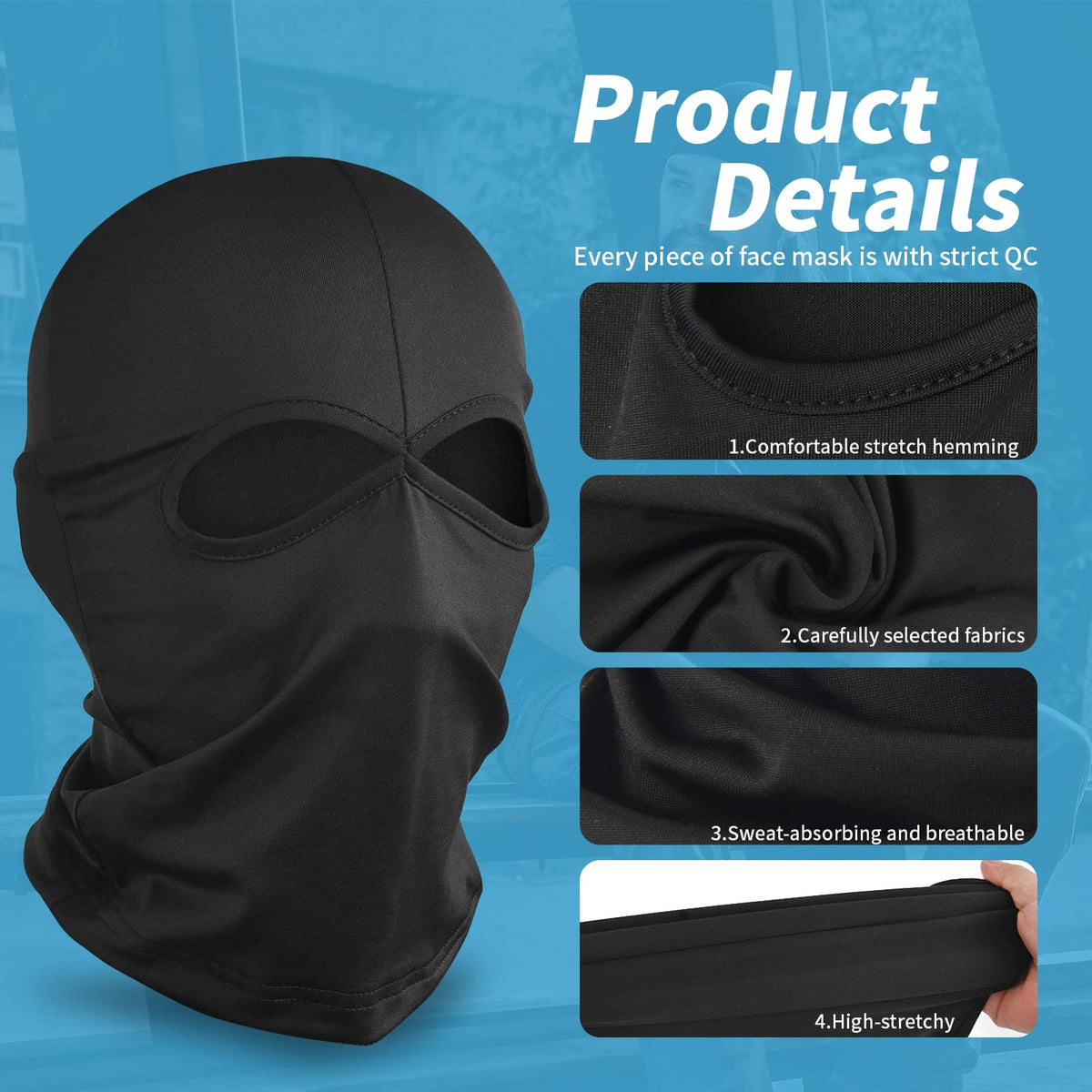 Full Face Ski Mask Balaclava Cycling Beanie Tactical Hat Outdoor
