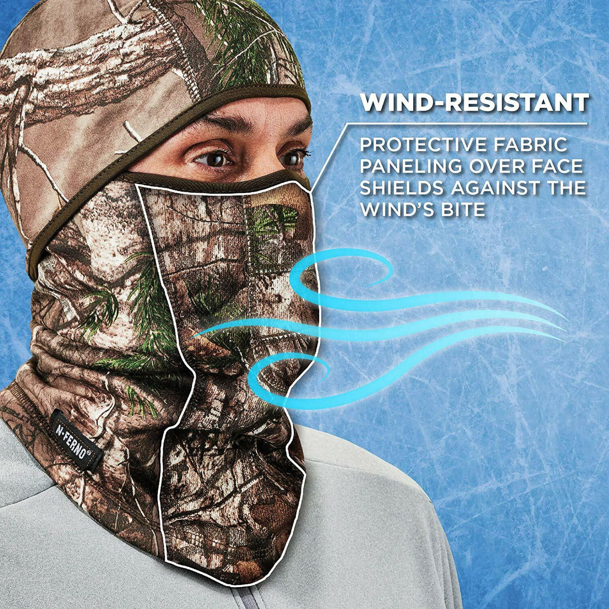 Thermal Fleece Ski Mask Balaclava - Full Face Cold Weather Mask, Black & Camo