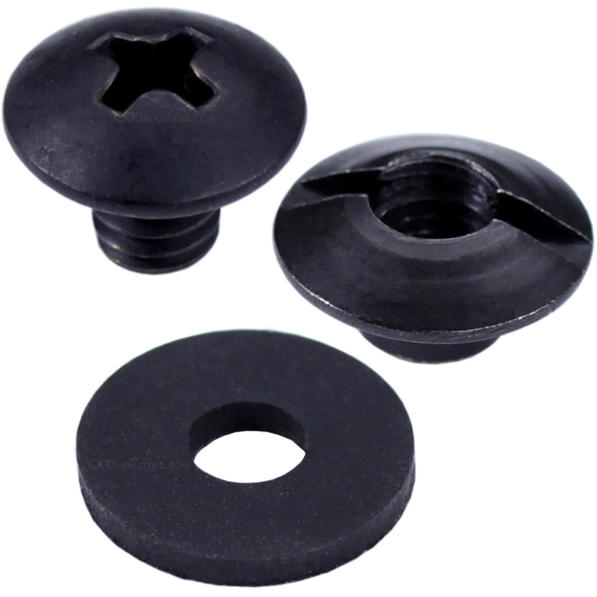 Black Chicago Screw Slotted Post Truss Head Assemblies - Multiple Sizes