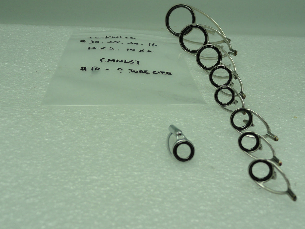 8-Piece Surf Fishing Rod Guides Set with #10 SIC Ceramic Rings for Medium to Heavy-Duty Rods