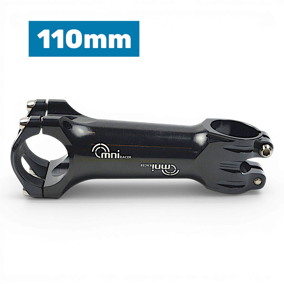 Lightweight Bicycle Handlebar Stem with Titanium Bolts - 31.8mm Black