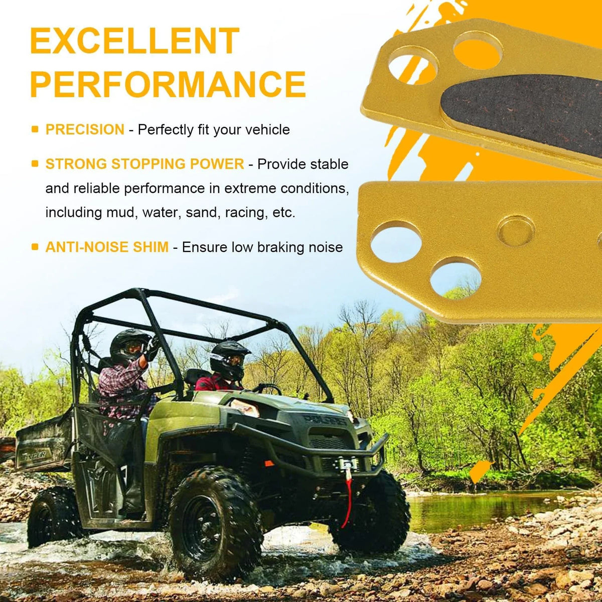 Parking Brake Pad & Spring Kit for Polaris Ranger 2005-2015 - Reliable Brake Parts