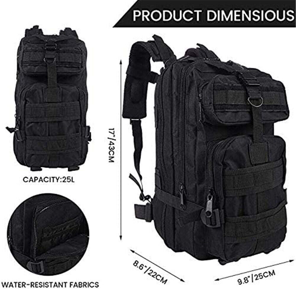 Military Tactical Backpack 30L-70L Large Outdoor Assault Pack with Molle Webbing