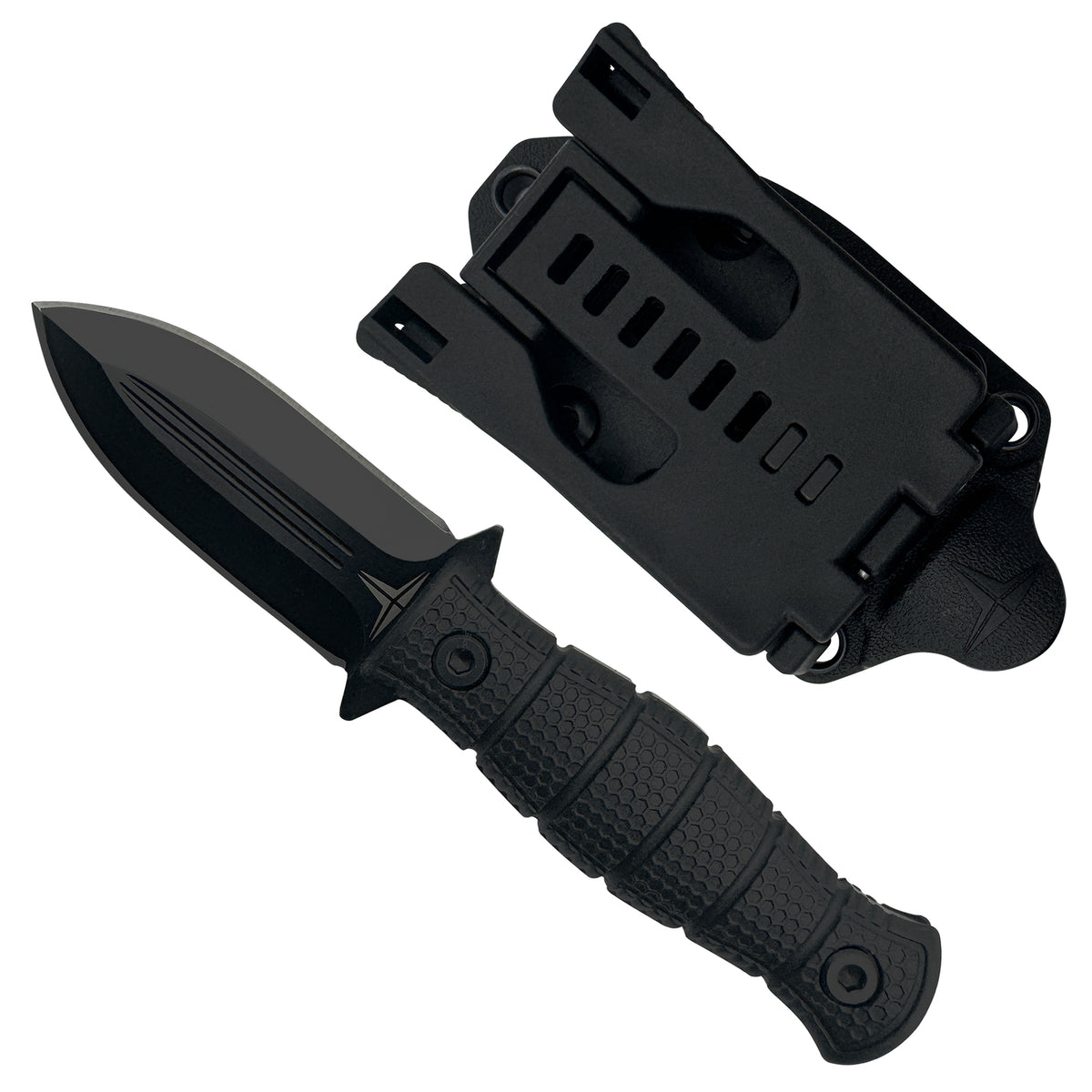 6.5-Inch Full Tang Tactical Fixed Blade Knife with MOLLE Webbing Clip