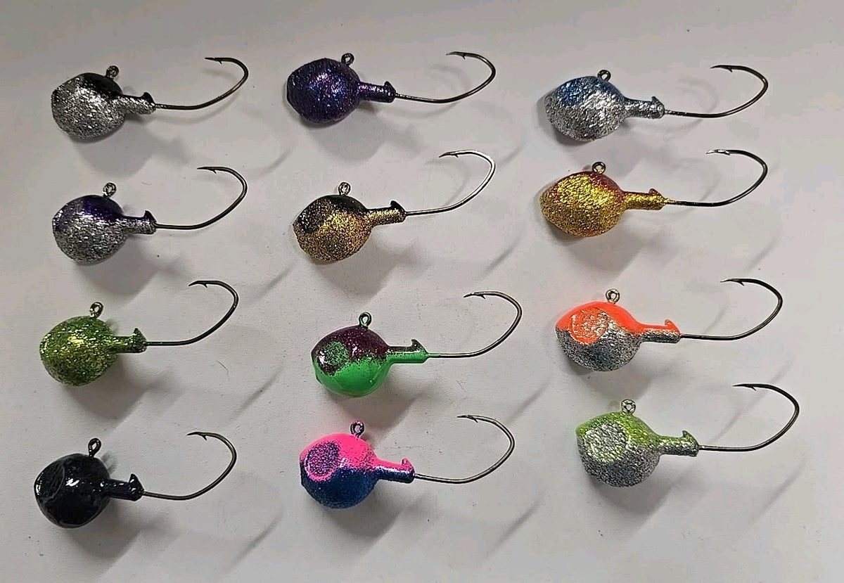 1 OZ Walleye Jig Heads Set for Freshwater Fishing in Detroit & St. Clair Rivers