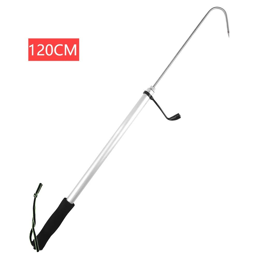Telescopic Fishing Gaff with Wear-Resistant Handle - Stainless Steel Hook Outdoor