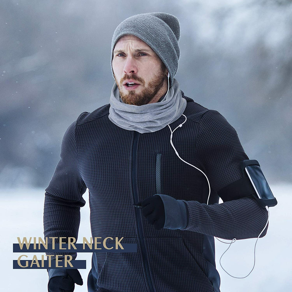 Unisex Fleece Neck Warmer Gaiter for Winter Outdoor Sports and Cycling