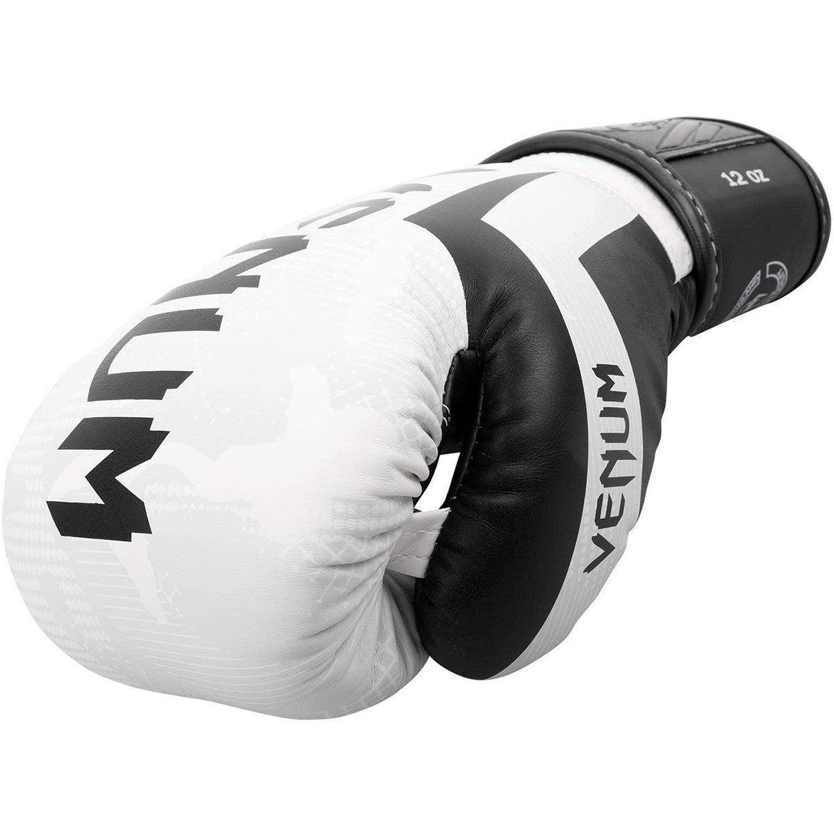 Elite Boxing Gloves with Hook and Loop Closure - White and Camo, Multiple Weights