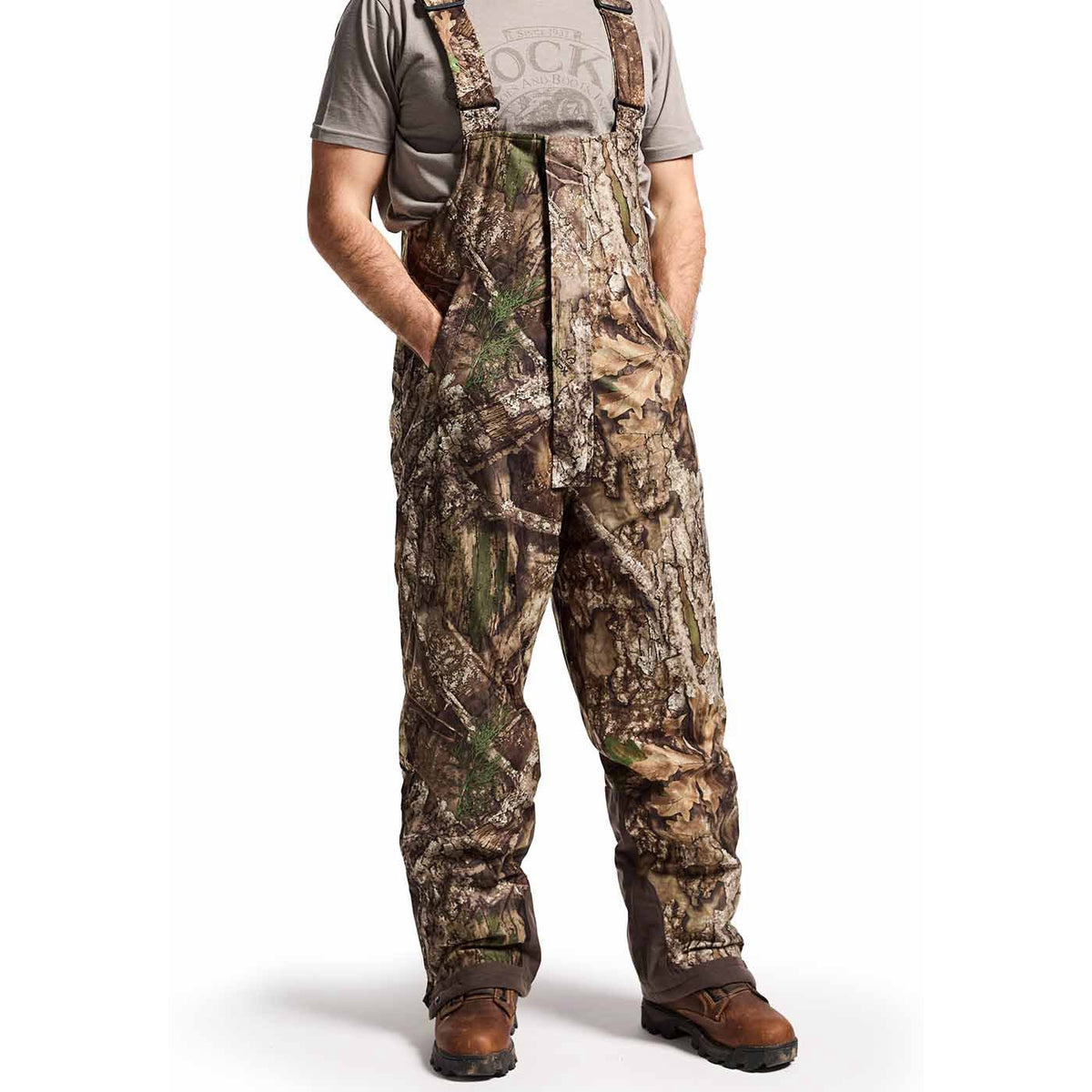 Waterproof Insulated Hunting Bibs for Men with Camouflage Pattern