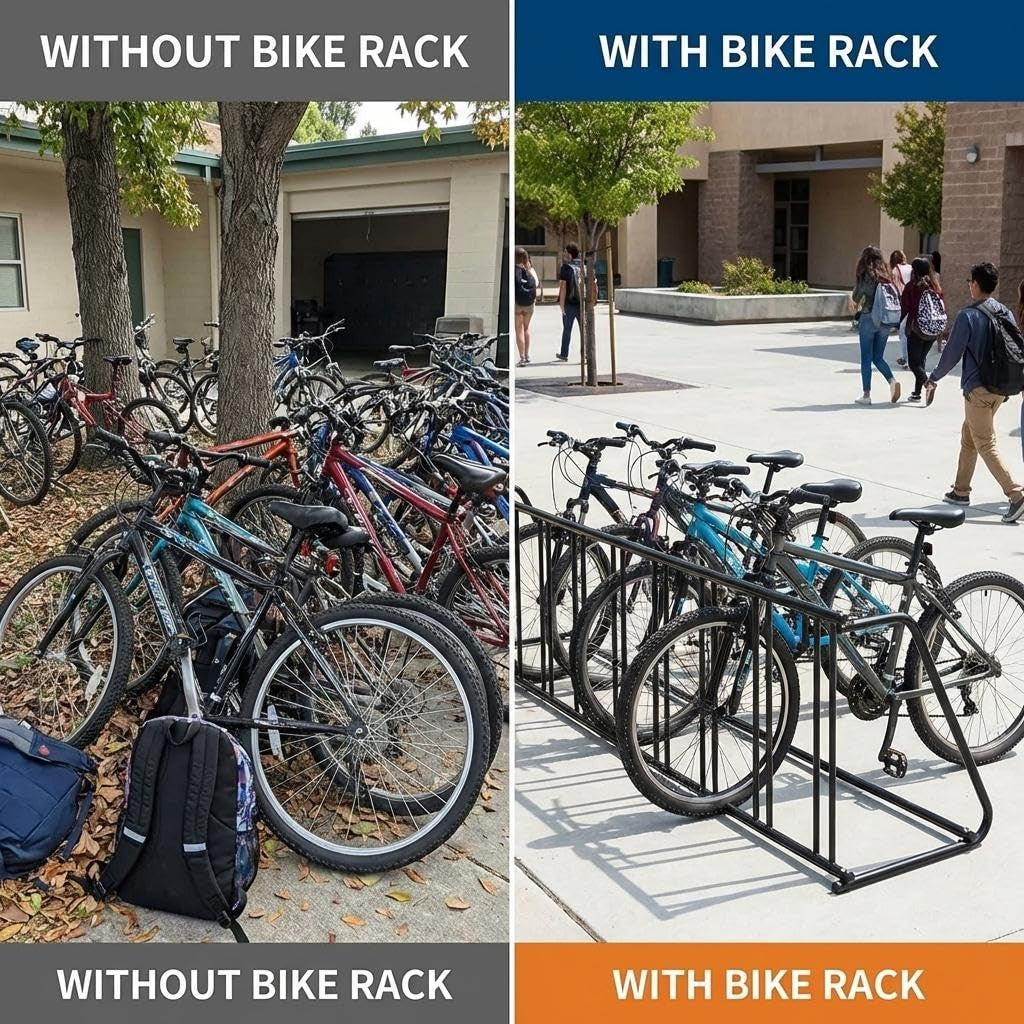 Heavy Duty Steel Bike Rack for 5-10 Bikes Freestanding Garage Storage Organizer