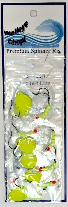 Walleye Spinner Harness Set with Double Hooks and Blades - Multiple Colors