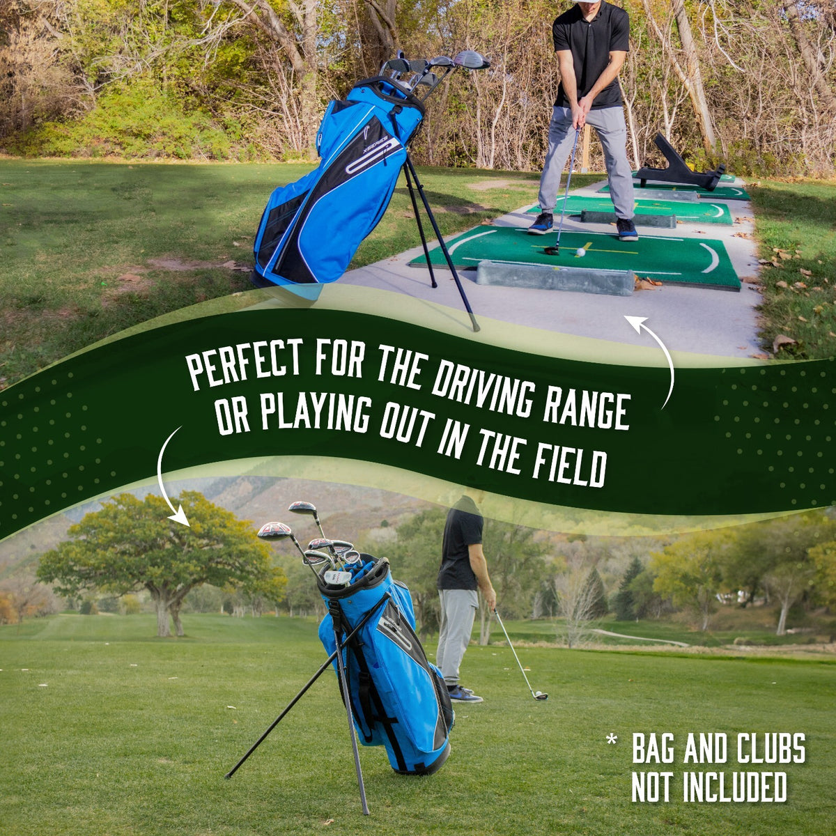 Golf Bag Stand Attachment Foldable Aluminum Legs for Universal Fit