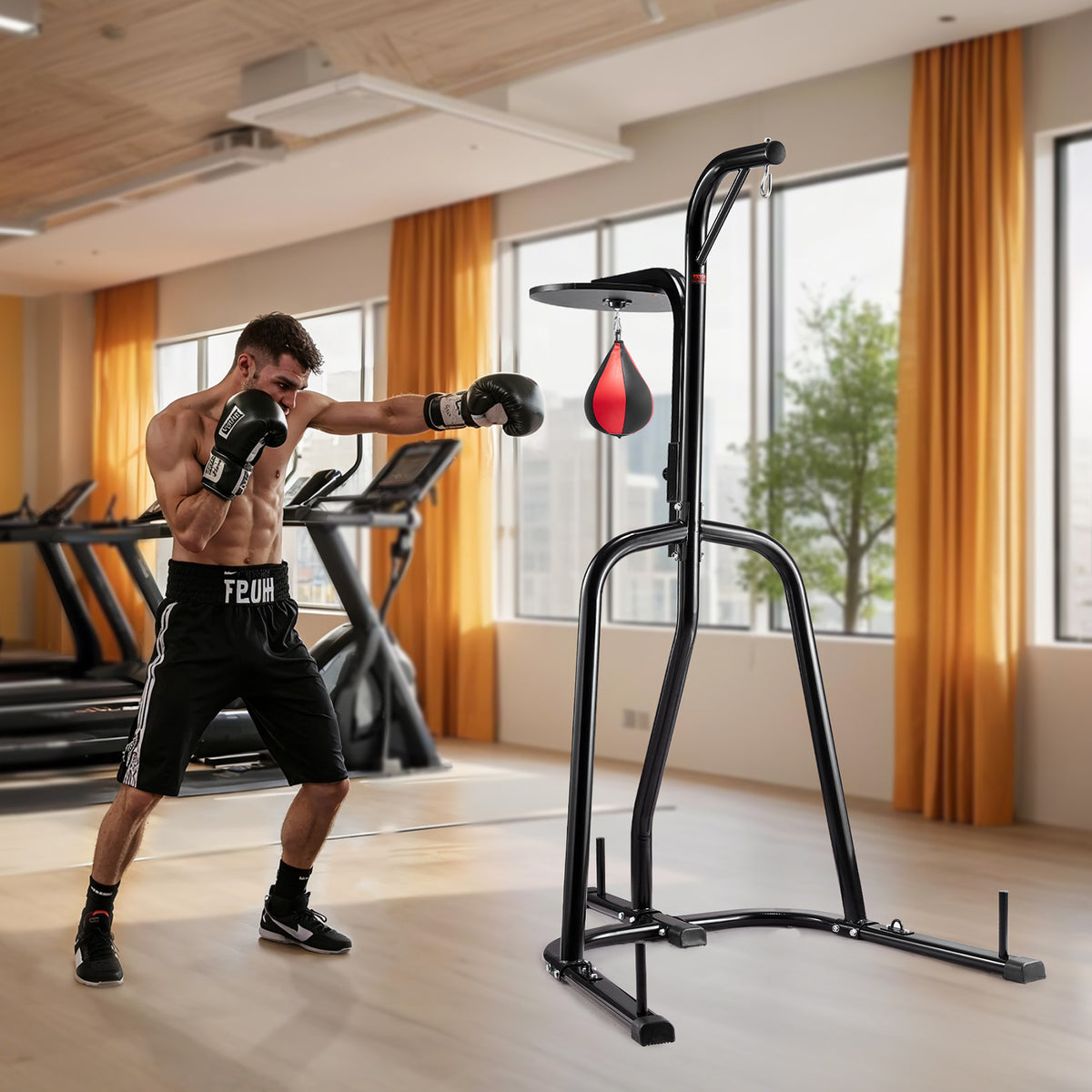 Heavy Duty Punching Bag Stand with Steel Frame for Boxing & Fitness