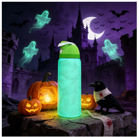 Glow-in-The-Dark 24 oz Insulated Reusable Water Bottle - Halloween Gift