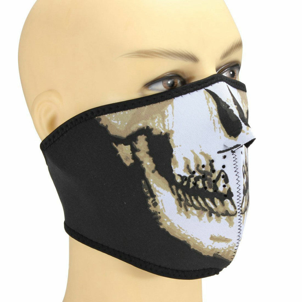 Half Face Mask Scarf for Cycling Motorcycle Skulls Unisex