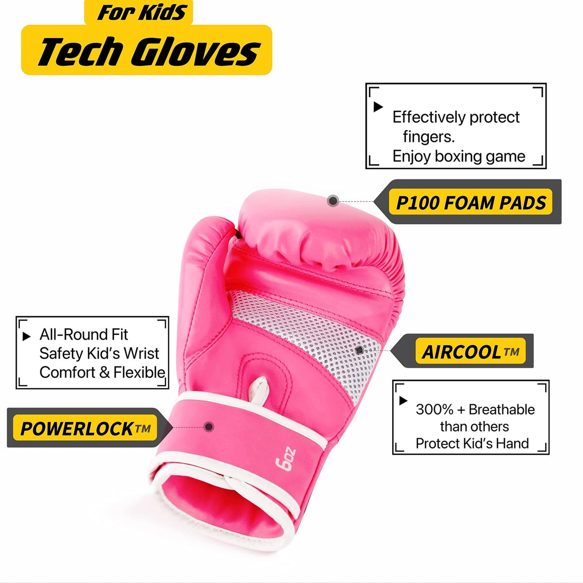 Kids Boxing Gloves for 3-8 Years - Toddler Fight Gloves with Breathable Mesh