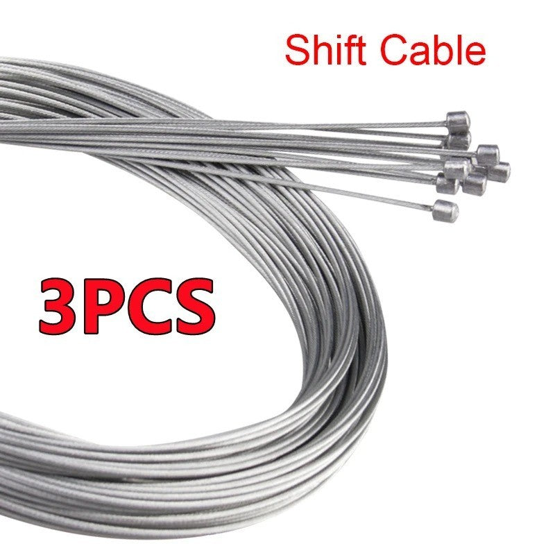 Bicycle Brake & Gear Cable Set 2M Inner Wires for MTB, Road & Hybrid Bikes