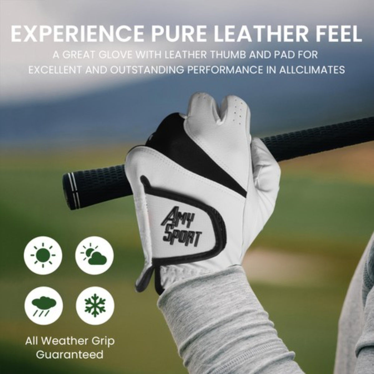 Men's Golf Gloves 3 Pack All Weather Grip Breathable Performance