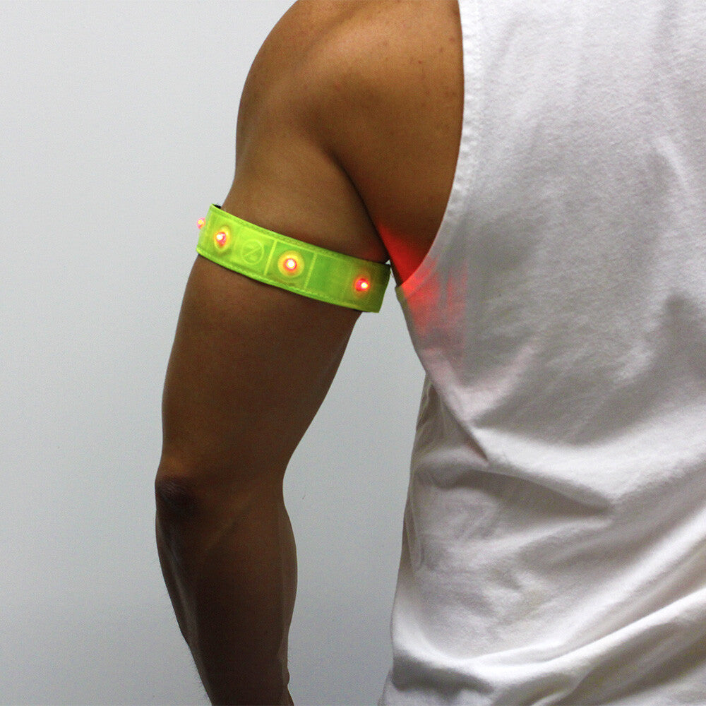 Reflective LED Armbands for Running & Cycling Safety - Pack of 2