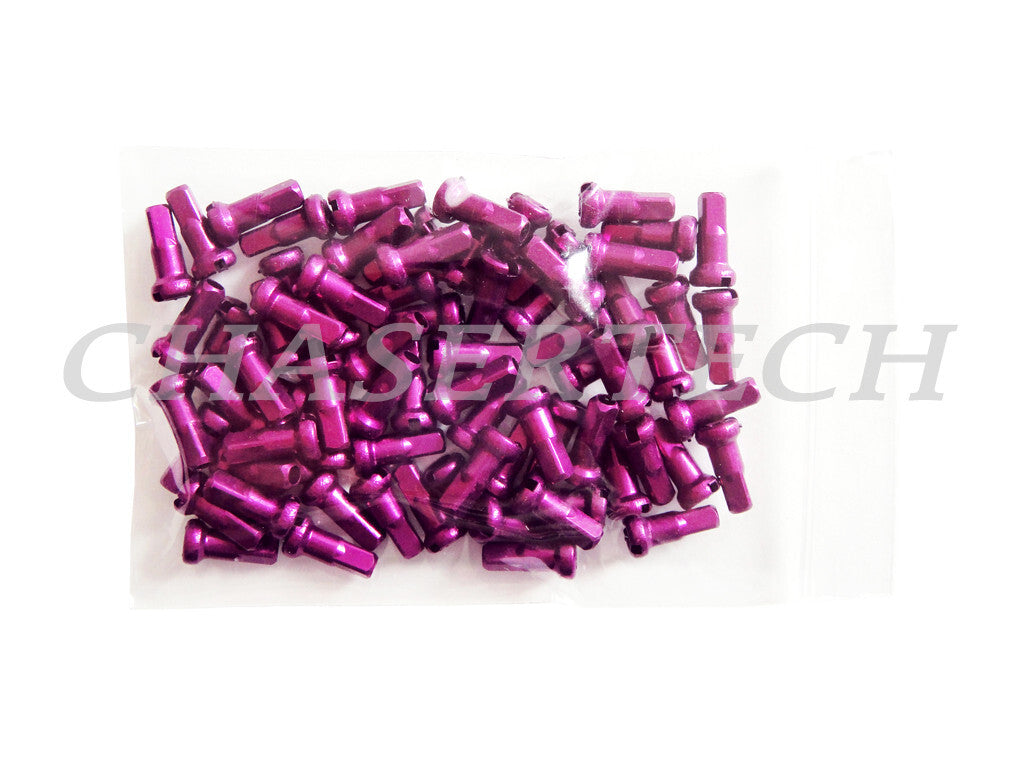 Purple Alloy Spoke Nipples 2.0mm 14G for MTB Road BMX Bikes 100 Pcs
