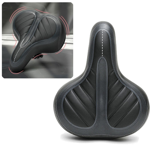 Oversized Bicycle Seat for Men & Women Extra Wide Soft Cushion Comfortable Bike Saddle