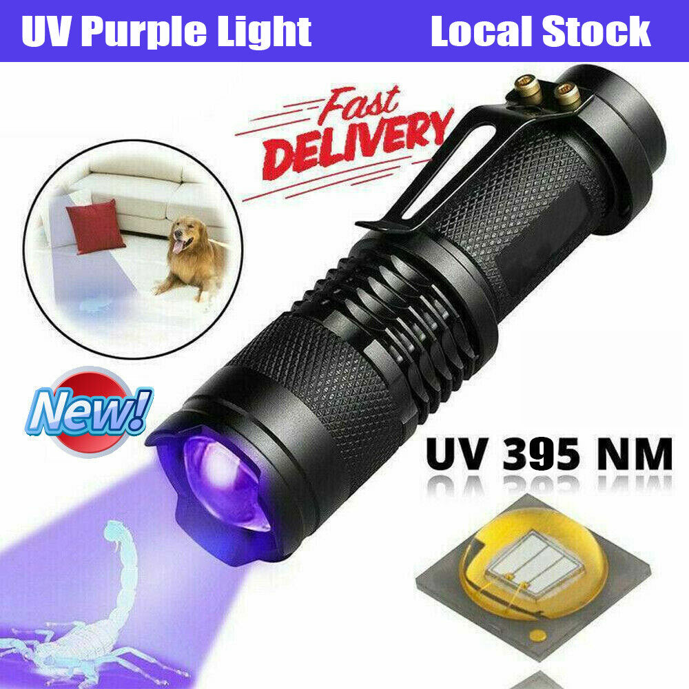 120000lm UV Blacklight Flashlight Waterproof Handheld Torch