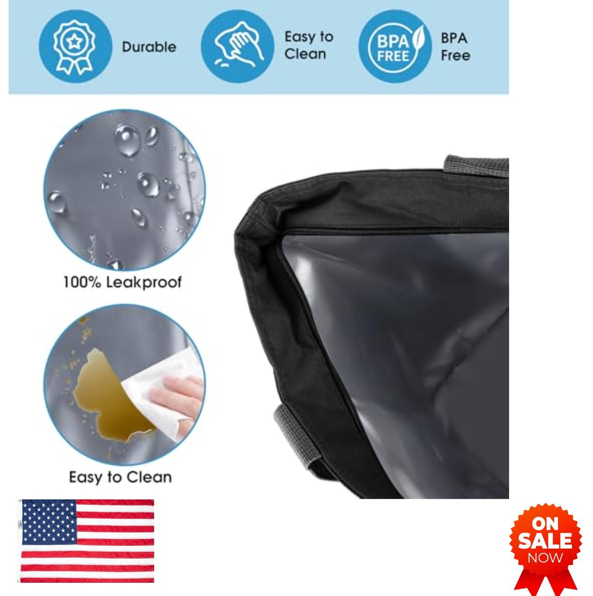 Insulated Cooler Bag 24L, Holds 30 Cans, Leakproof Soft Grocery Travel Beach