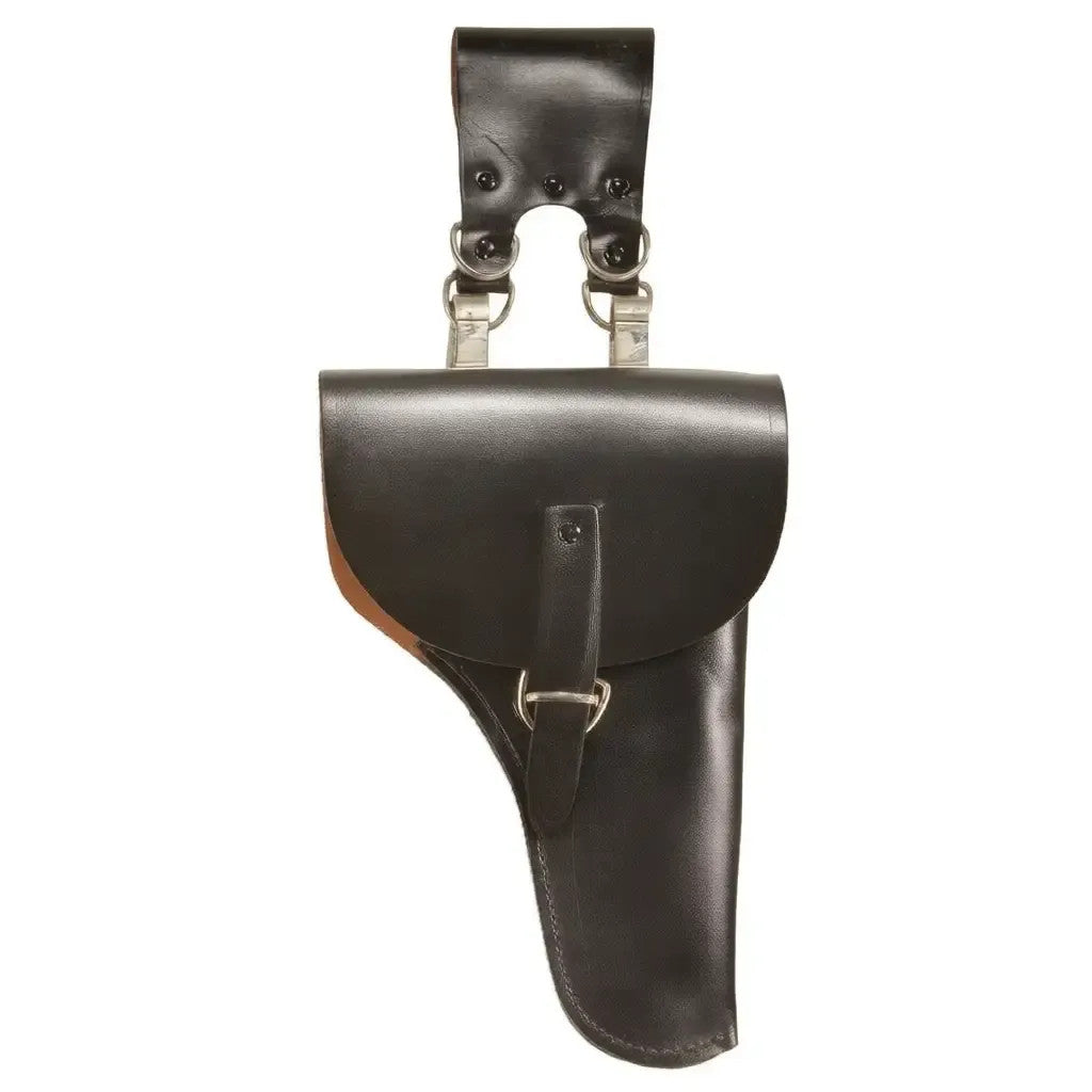 Italian Army Leather Holster for Beretta 92FS & Similar Large-Frame Pistols - Black