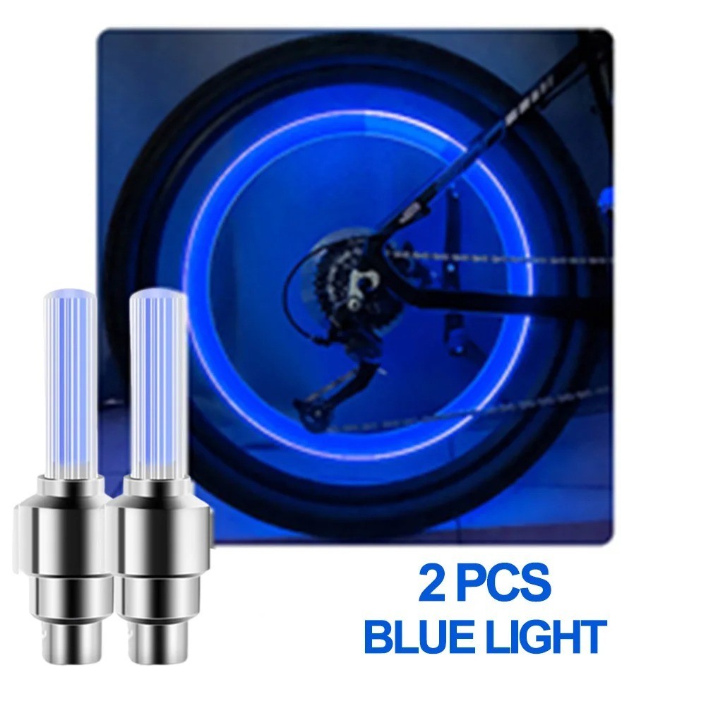 LED Bicycle Valve Light Neon Wheel Lamp for Night Riding Safety