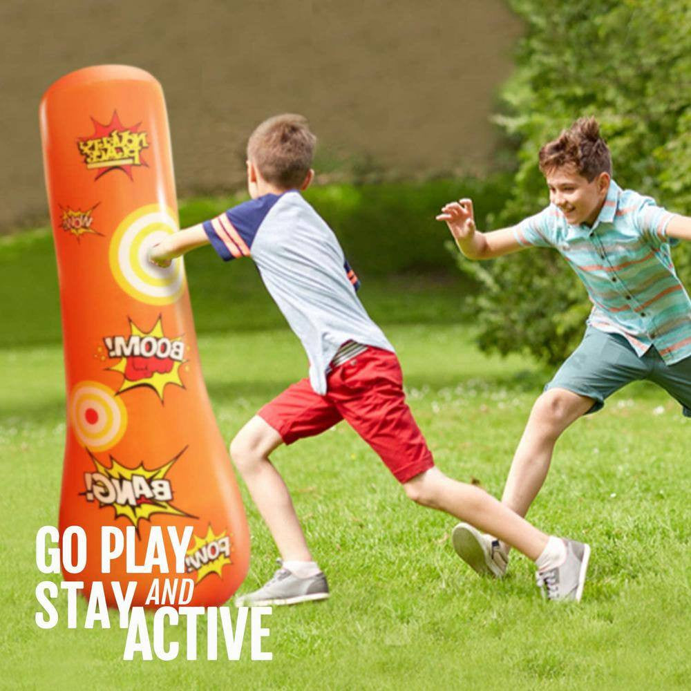 Kids Inflatable Punching Bag - Free Standing 4.5 Ft. Socker Bopper Buddy