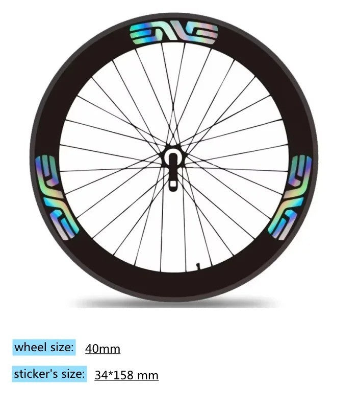 Set of 14 Bicycle Rim Stickers for Road Bike Wheel Customization - Multiple Sizes