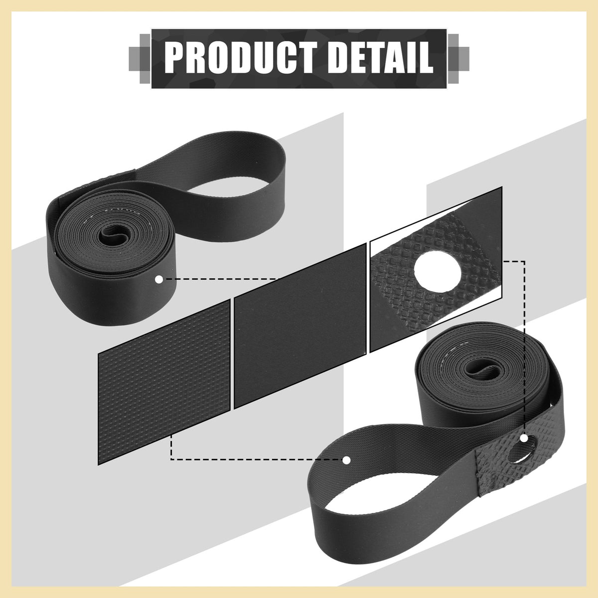 700C Bicycle Rim Tape Set - Durable Inner Tube Band for Wheel Protection
