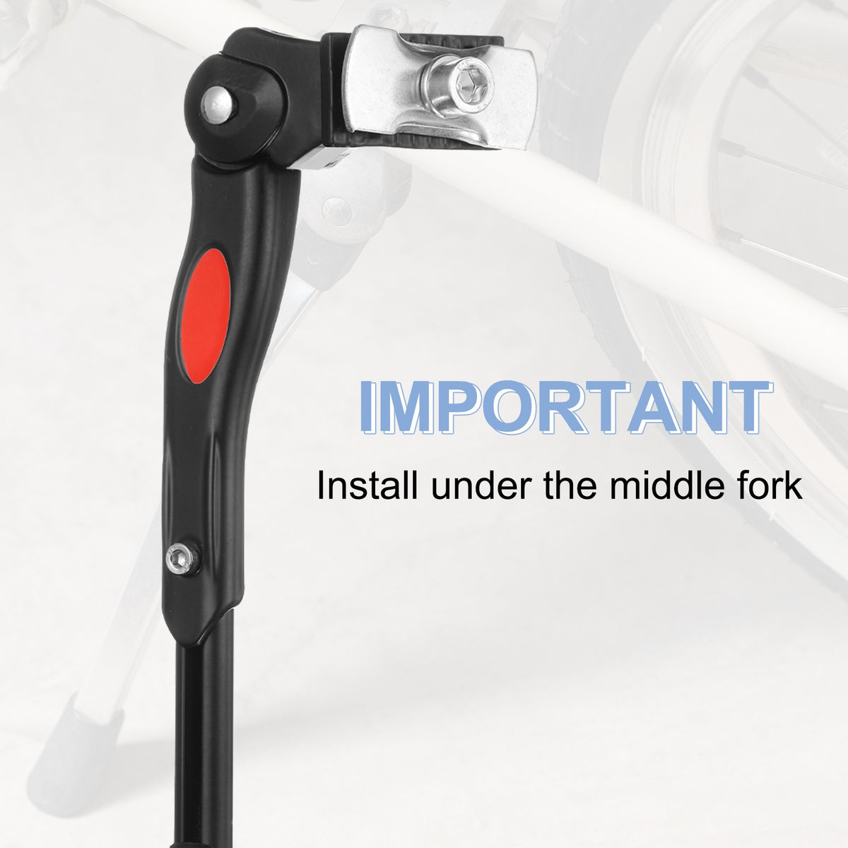 Adjustable Center Mount Bike Kickstand for 24-29 Inch Wheel Bikes Black