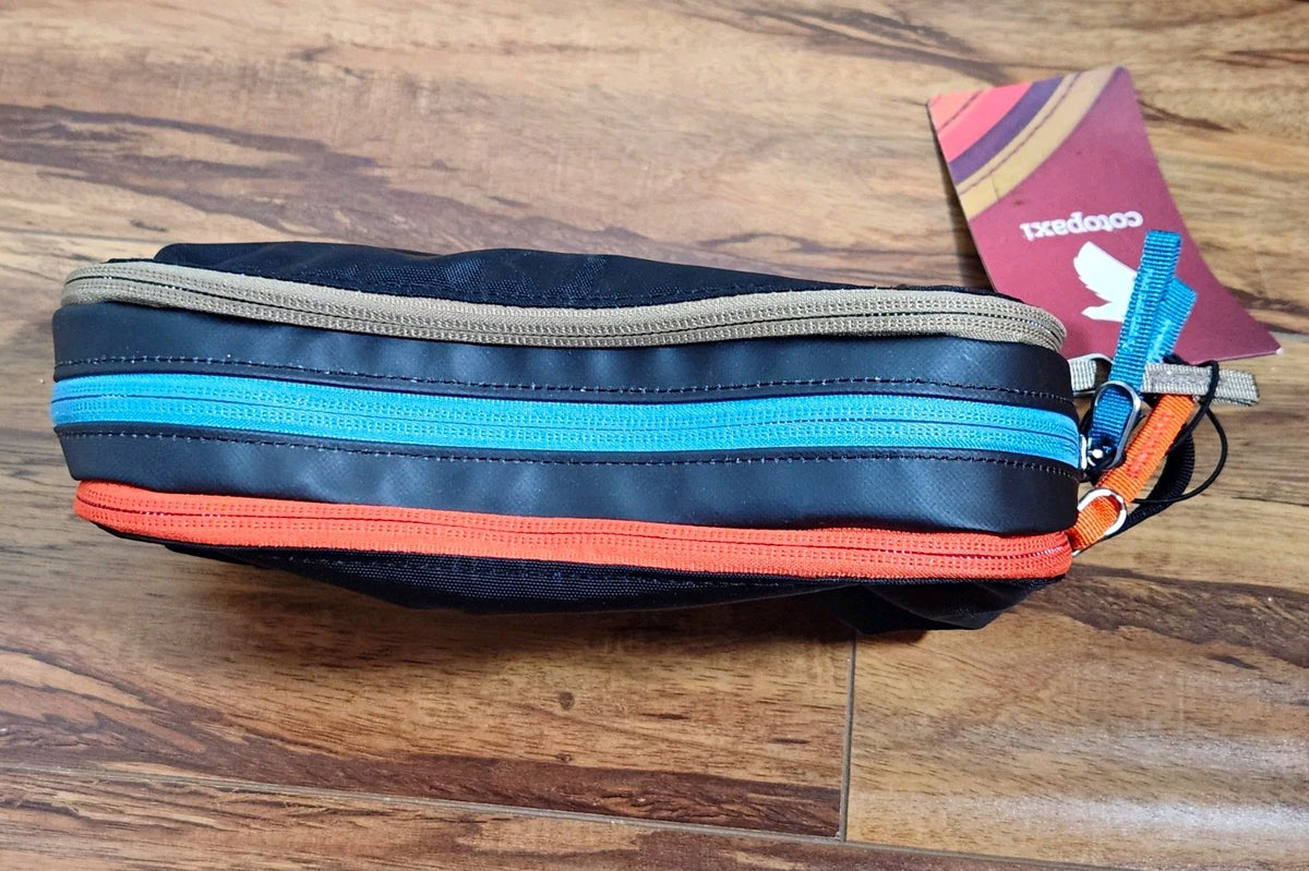 Unisex Hiking Waist Pack with Multicolor Zippers - Black, 1 Pocket
