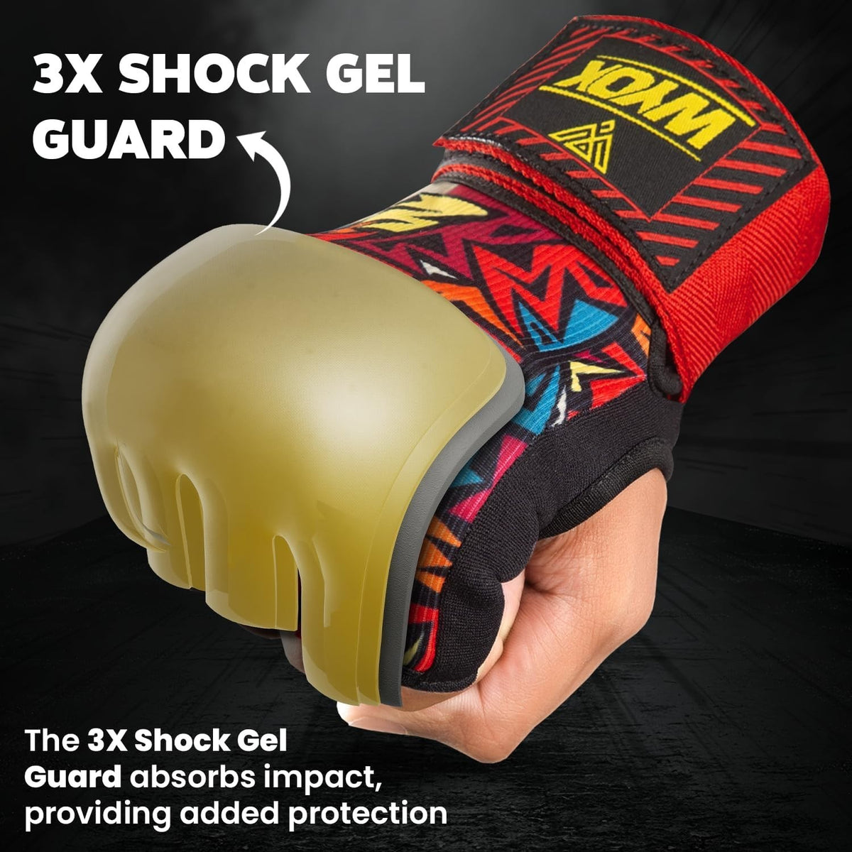 80cm Gel Boxing Hand Wraps Inner Gloves with Wrist Straps for Martial Arts
