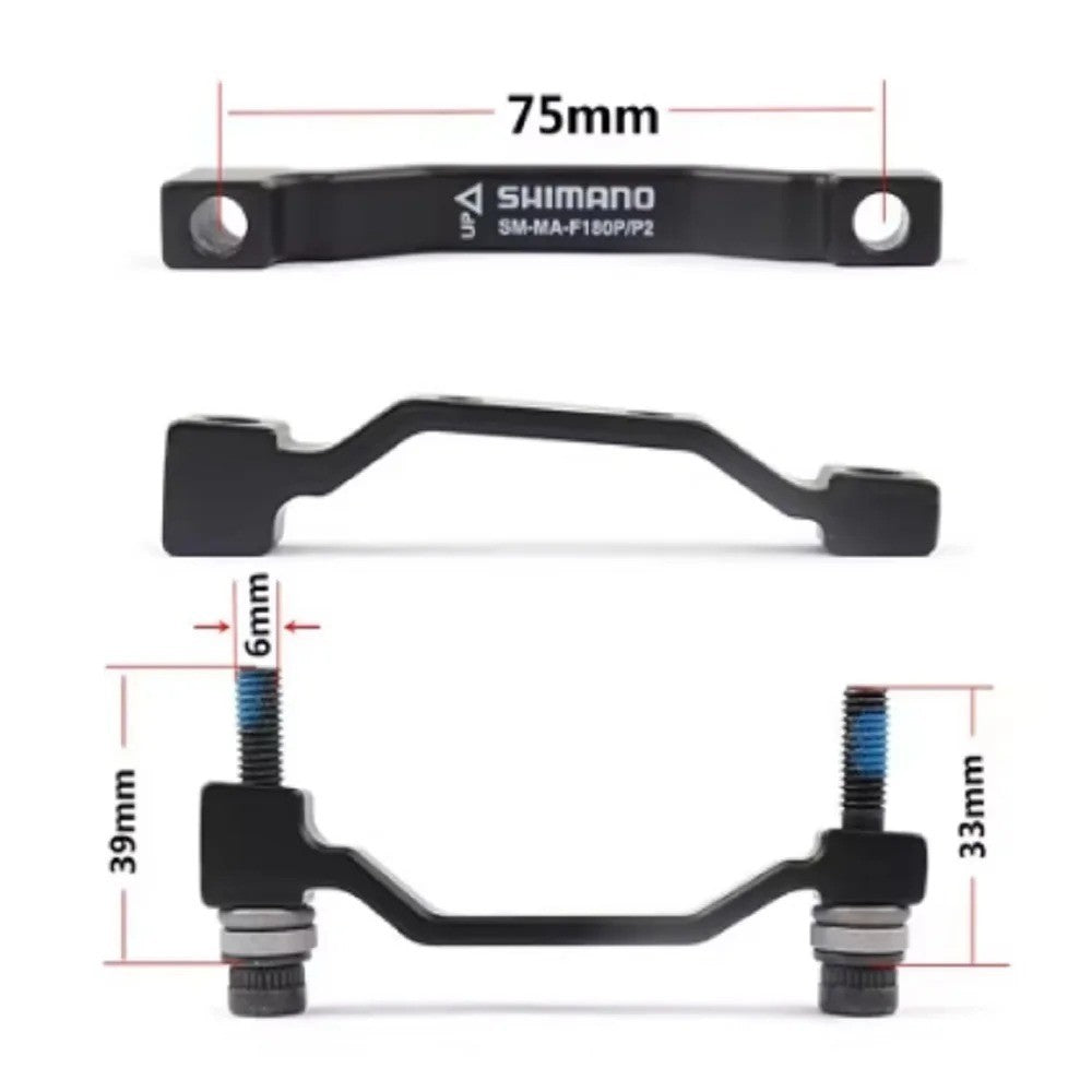 Shimano Front 180mm Disc Brake Adapter - Post Mount for Mountain Bikes