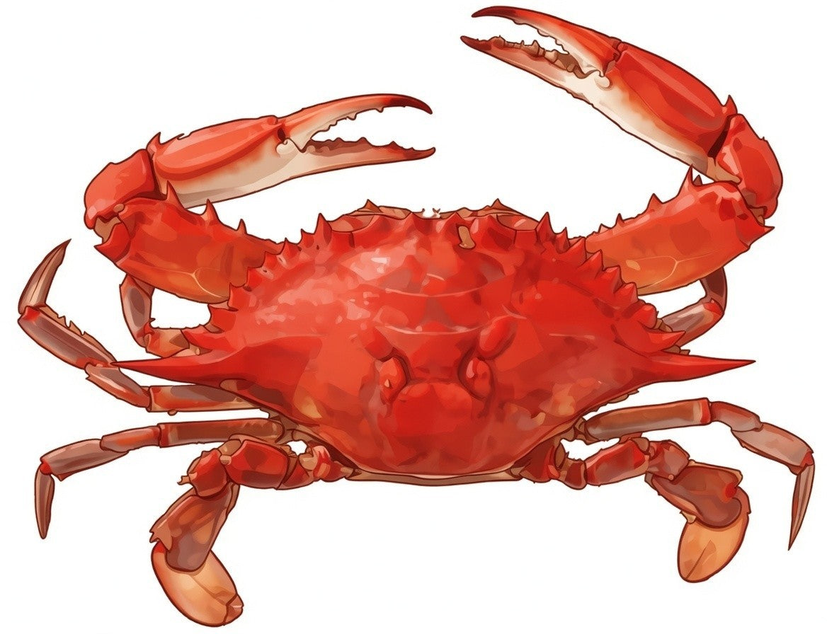 Crab Sticker Decal - 3-Inch Waterproof Vinyl Ocean Marine Decor