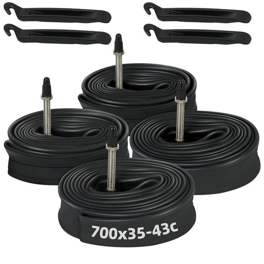 28-Inch Bicycle Inner Tube 700x35-43C with Presta Valve Set of 4
