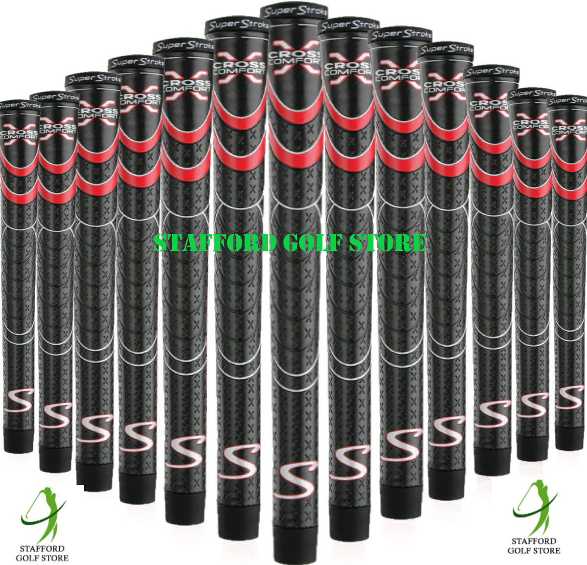 Golf Grip Set - Super Stroke Cross Comfort Undersize, Standard, Midsize & Jumbo