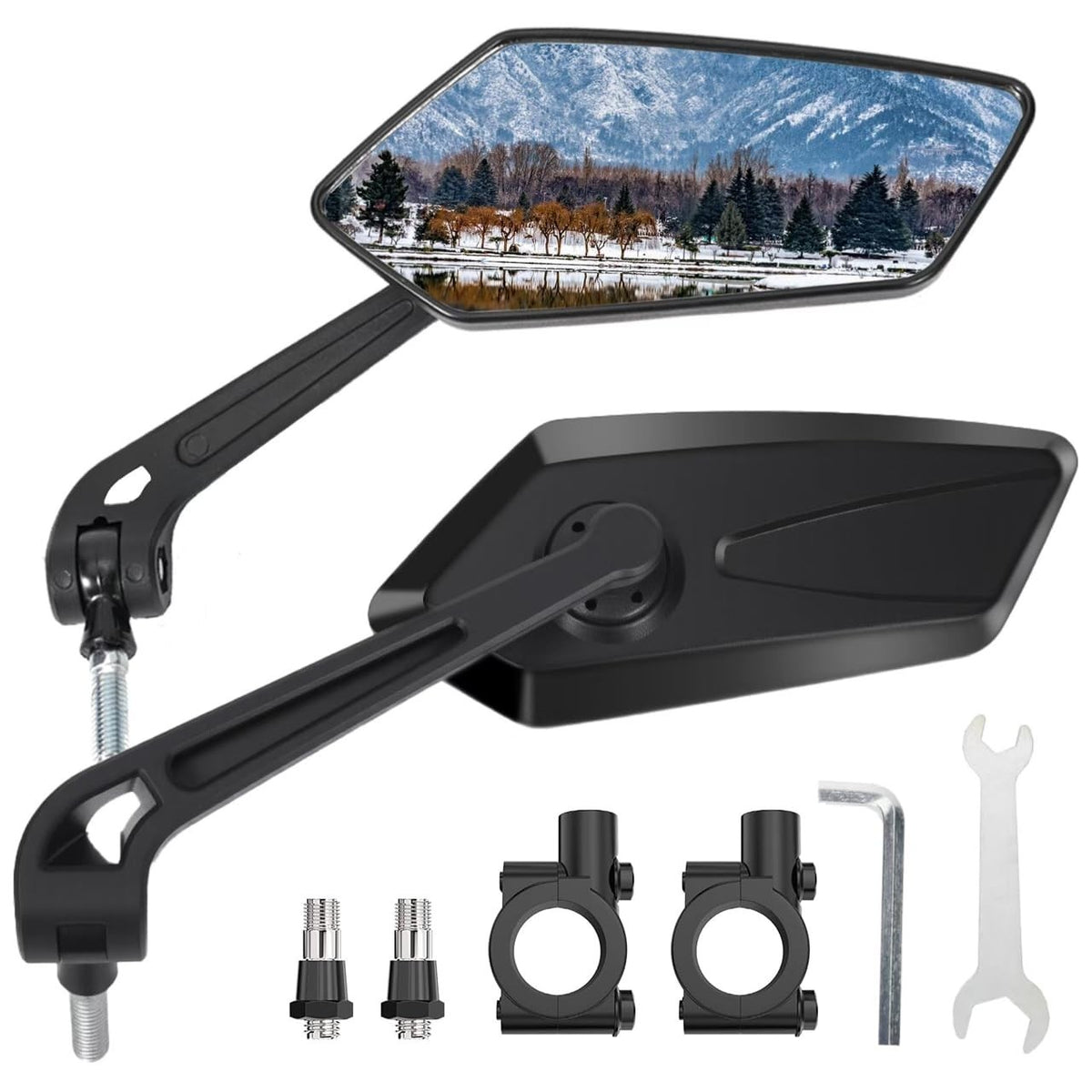 Bike Mirrors with 360-Degree Rotation Handlebar Rearview Mirror