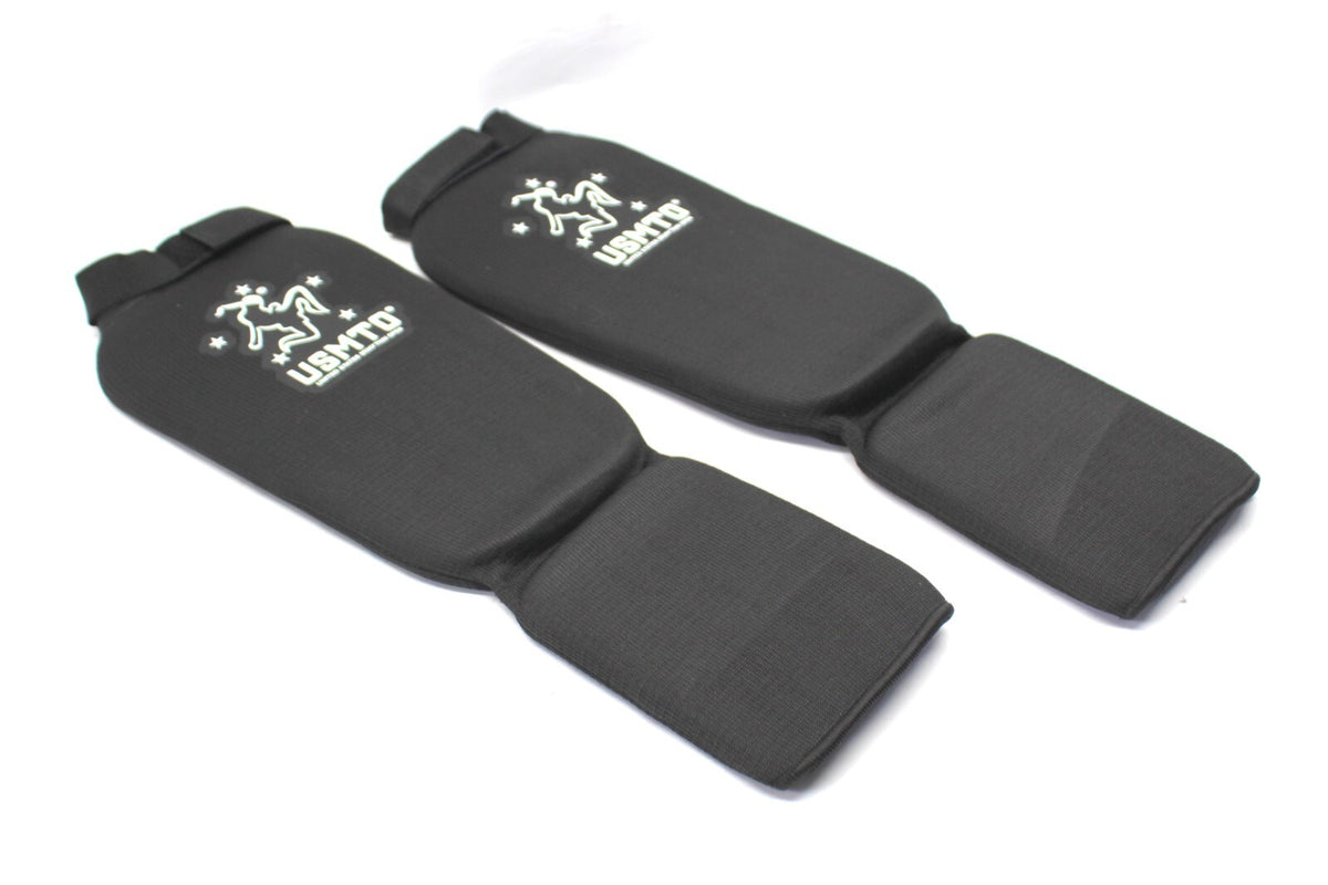 Muaythai Shin Pads for Martial Arts Training - Black, Size L