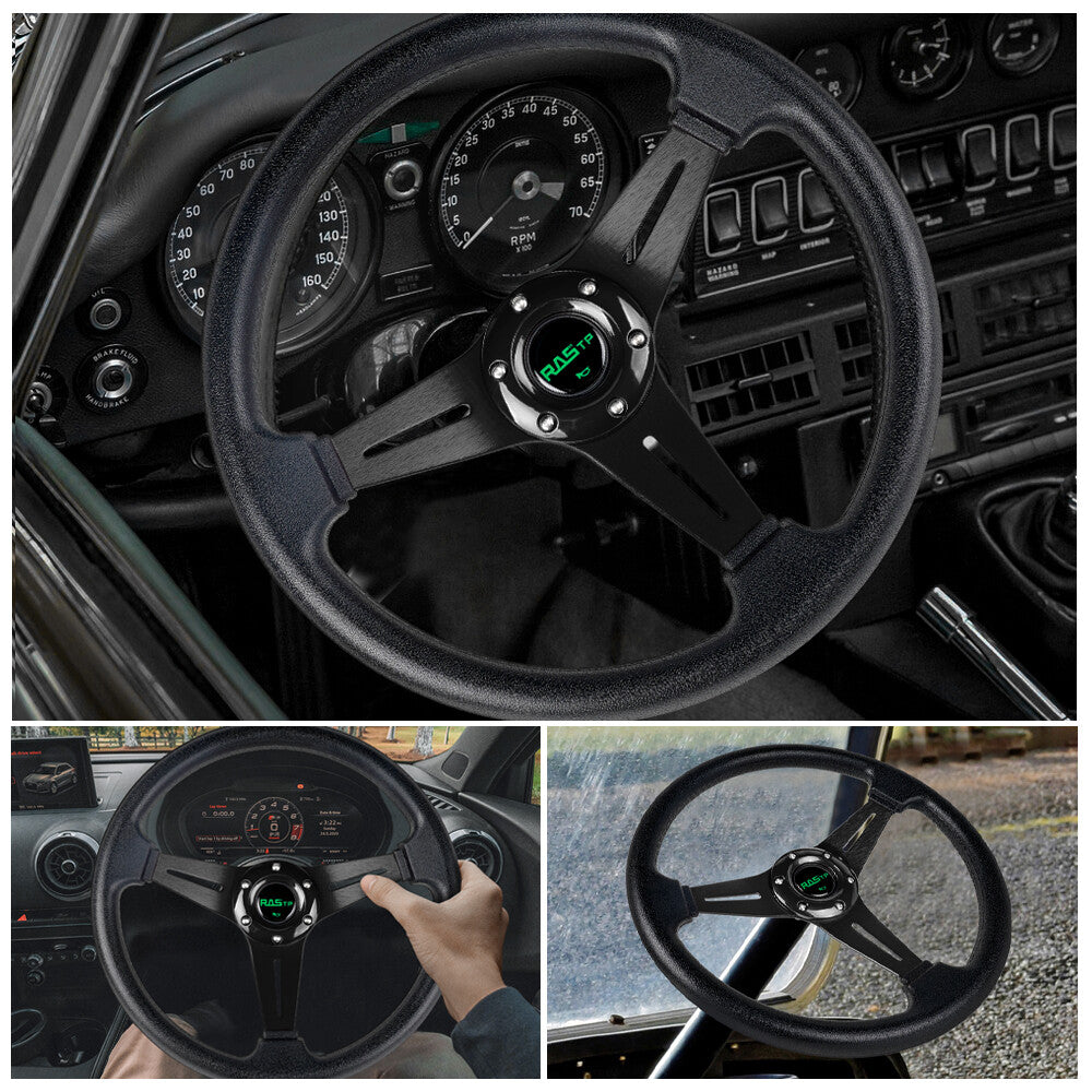 14-Inch Golf Cart Steering Wheel for Yamaha EZGO Club Car Aluminum - Universal Fit