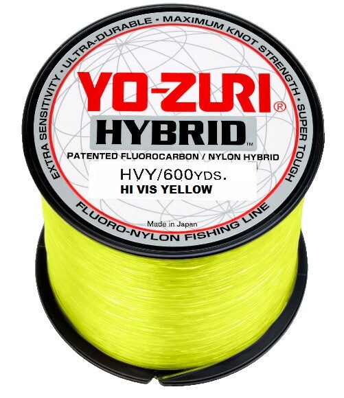 Hybrid Fluorocarbon Fishing Line 12lb 600yd High Visibility Yellow