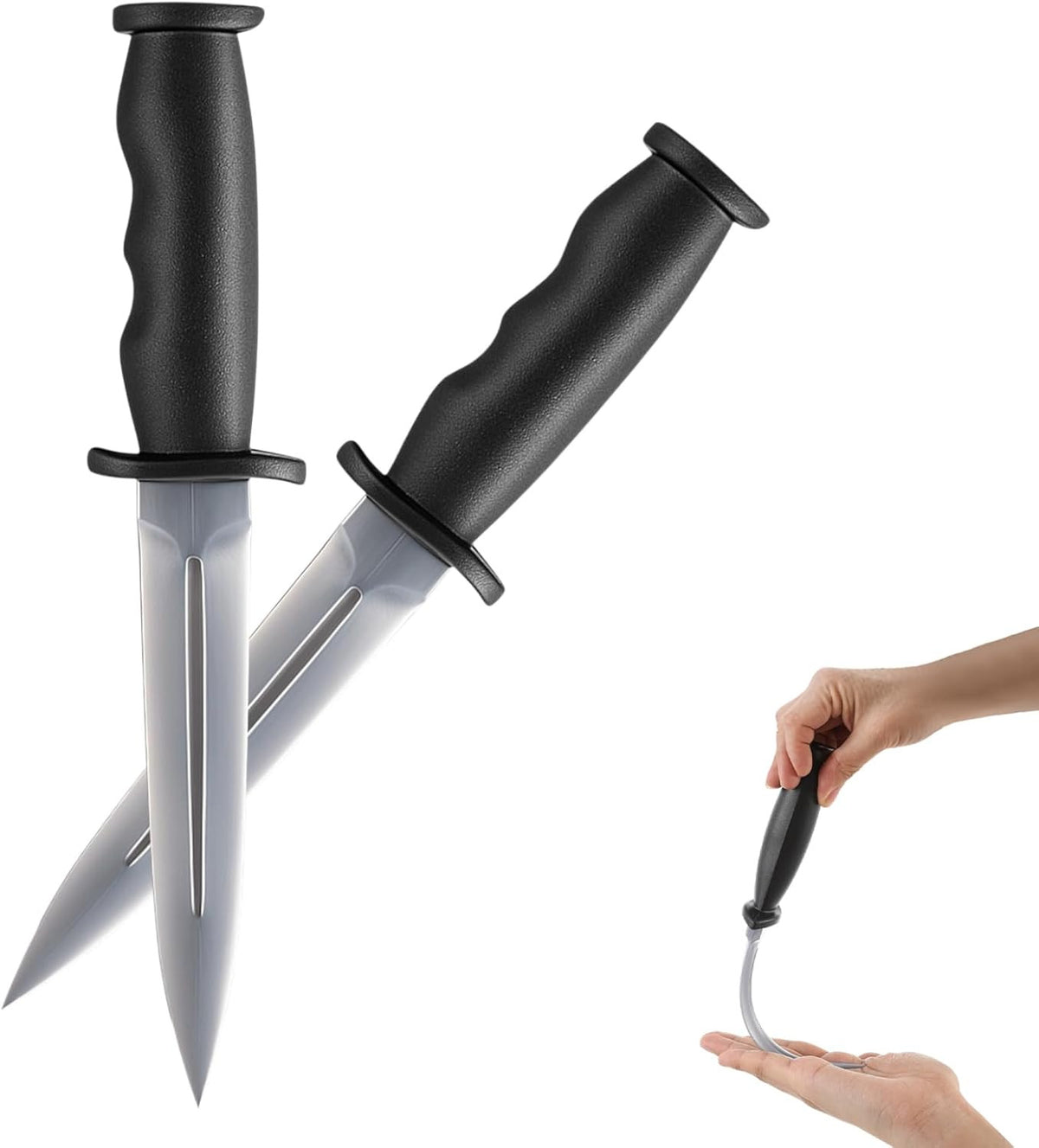 Plastic Training Knife Set - 9.8 Inch Fake Dagger for Martial Arts Practice
