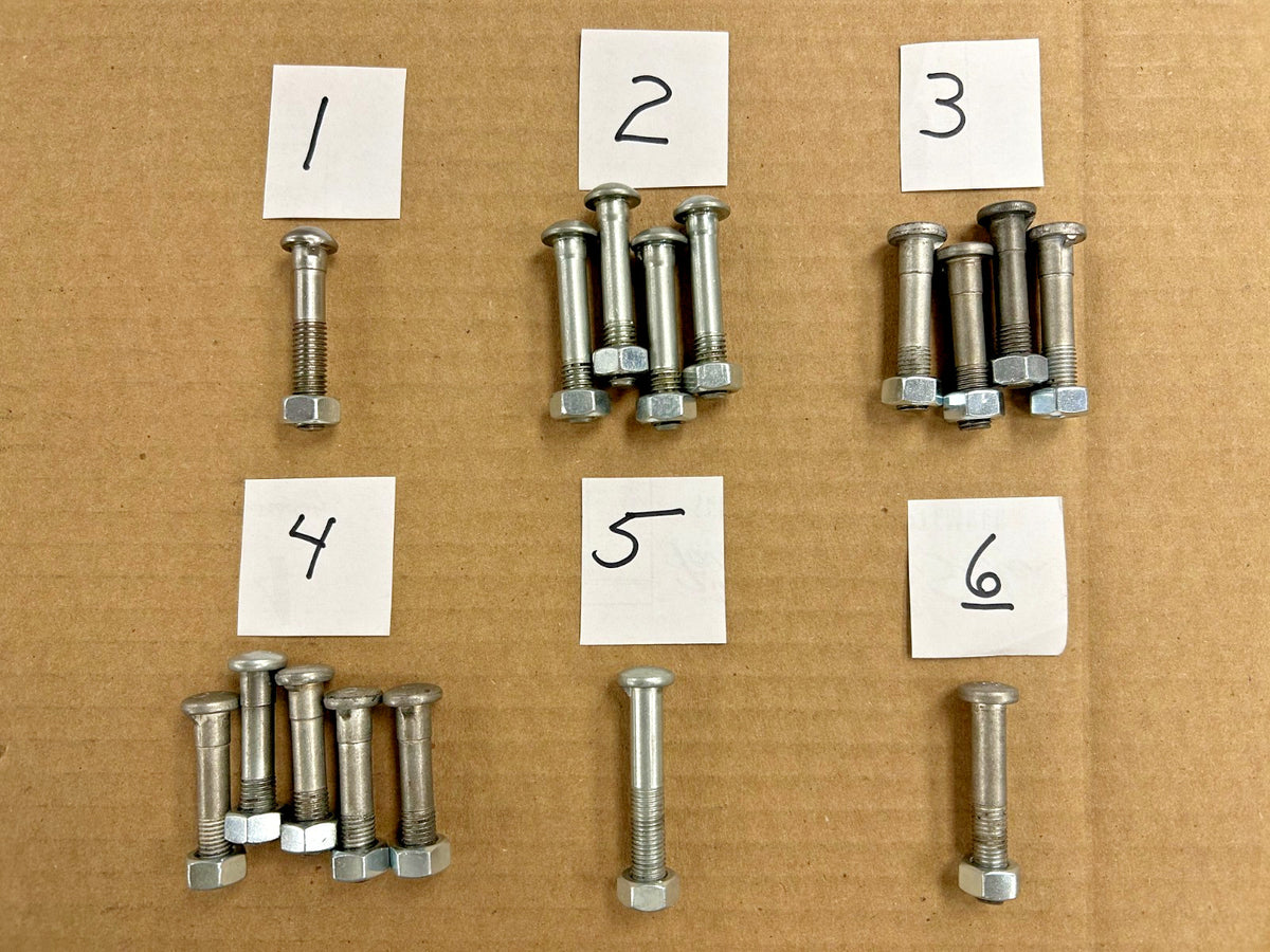 Genuine Schwinn S Head Bolts - M8 & 5/16" Threaded NOS & Reproduction