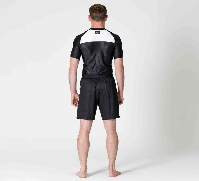 IBJJF Ranked Short Sleeve Rashguard for BJJ & Jiu Jitsu - Black