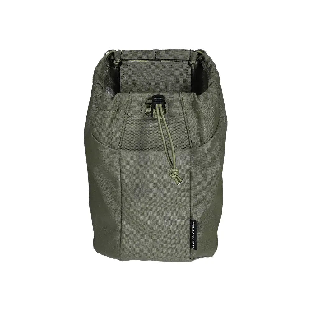 Tactical Auto-Deploy Dump Pouch for Magazines - Green, 5 Capacity